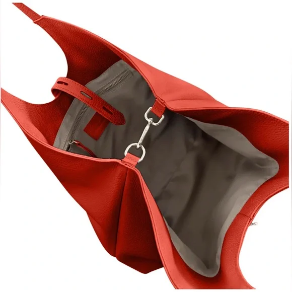 NWT TOTE LE MONDE MILAN TOTE, Burgundy - Picture 9 of 9